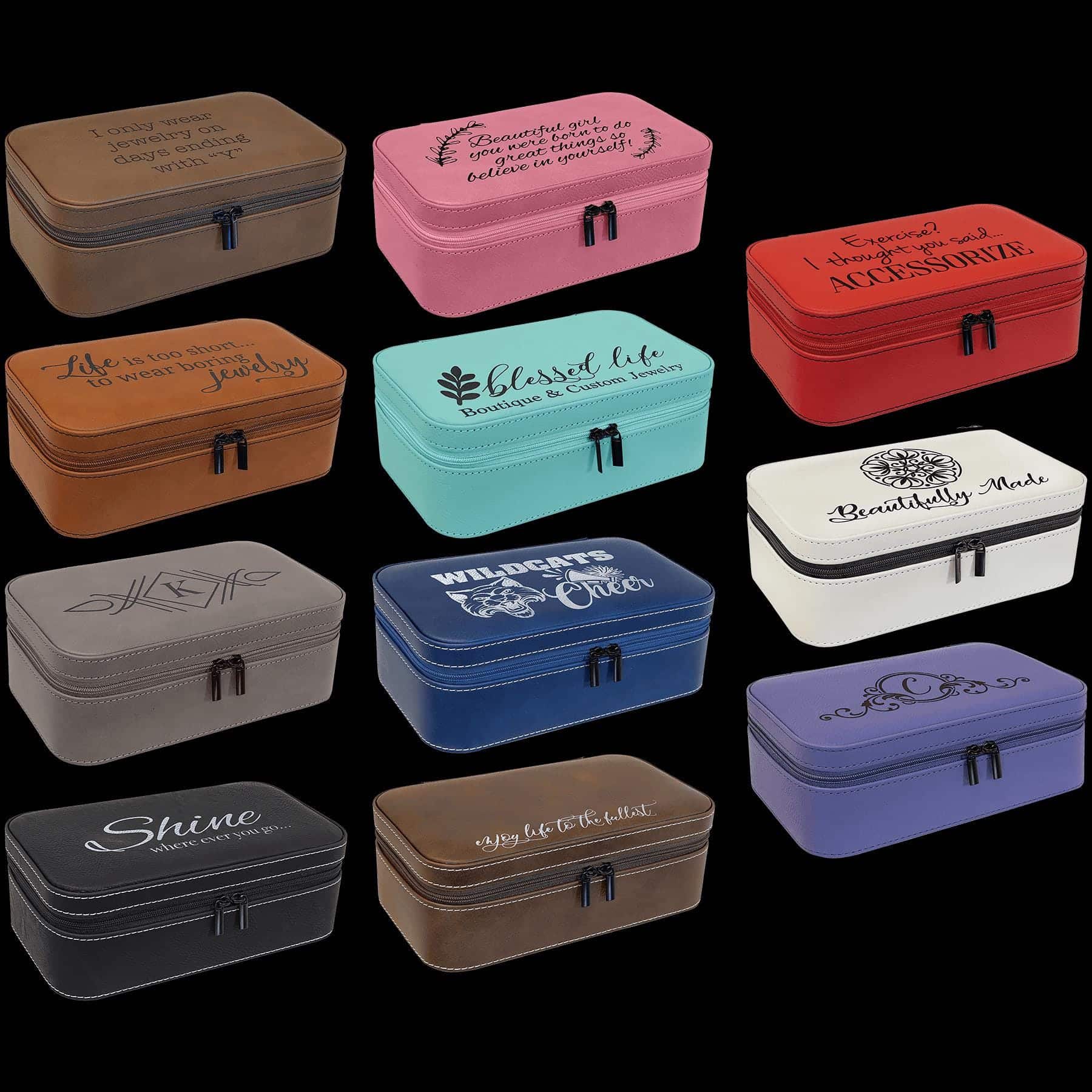 Jewelry Box 7 1/2" X 4 1/2" Laserable Leatherette